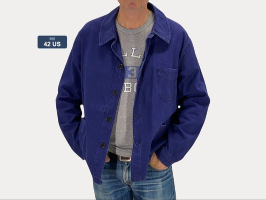 Size 52EU / 42US. Vintage French cotton jacket. Made in France By Adolph Lafont