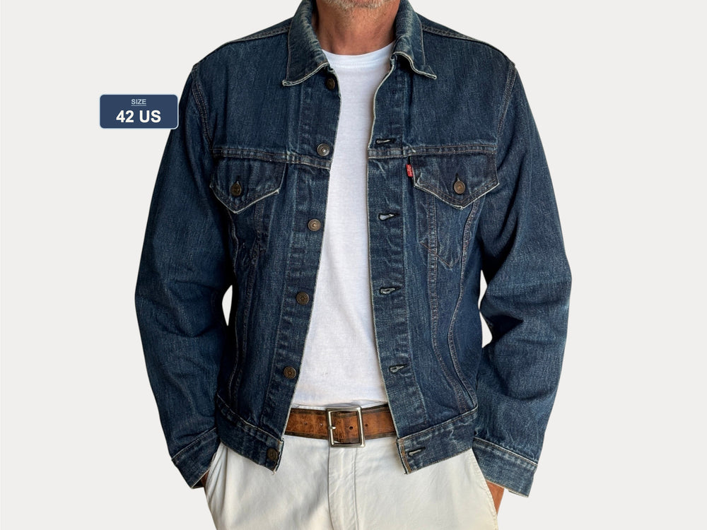 Vintage 80s Wrangler Denim Jacket | 4 Pockets | Made in USA | Size 42US-44US / 52EU-54US| AJ357 Studio-AJ357 Studio