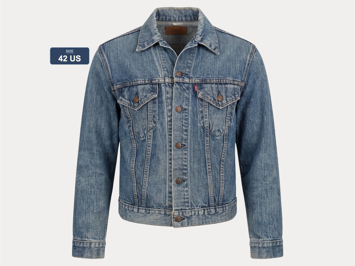 Vintage late 70s Levi’s 70505 denim jacket – 2 pocket trucker made in USA – size 42 us / 52 eu-AJ357 Studio