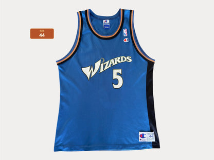 Vintage 90s Champion NBA Jersey - Size 44, Player Howard #5, Wizards
