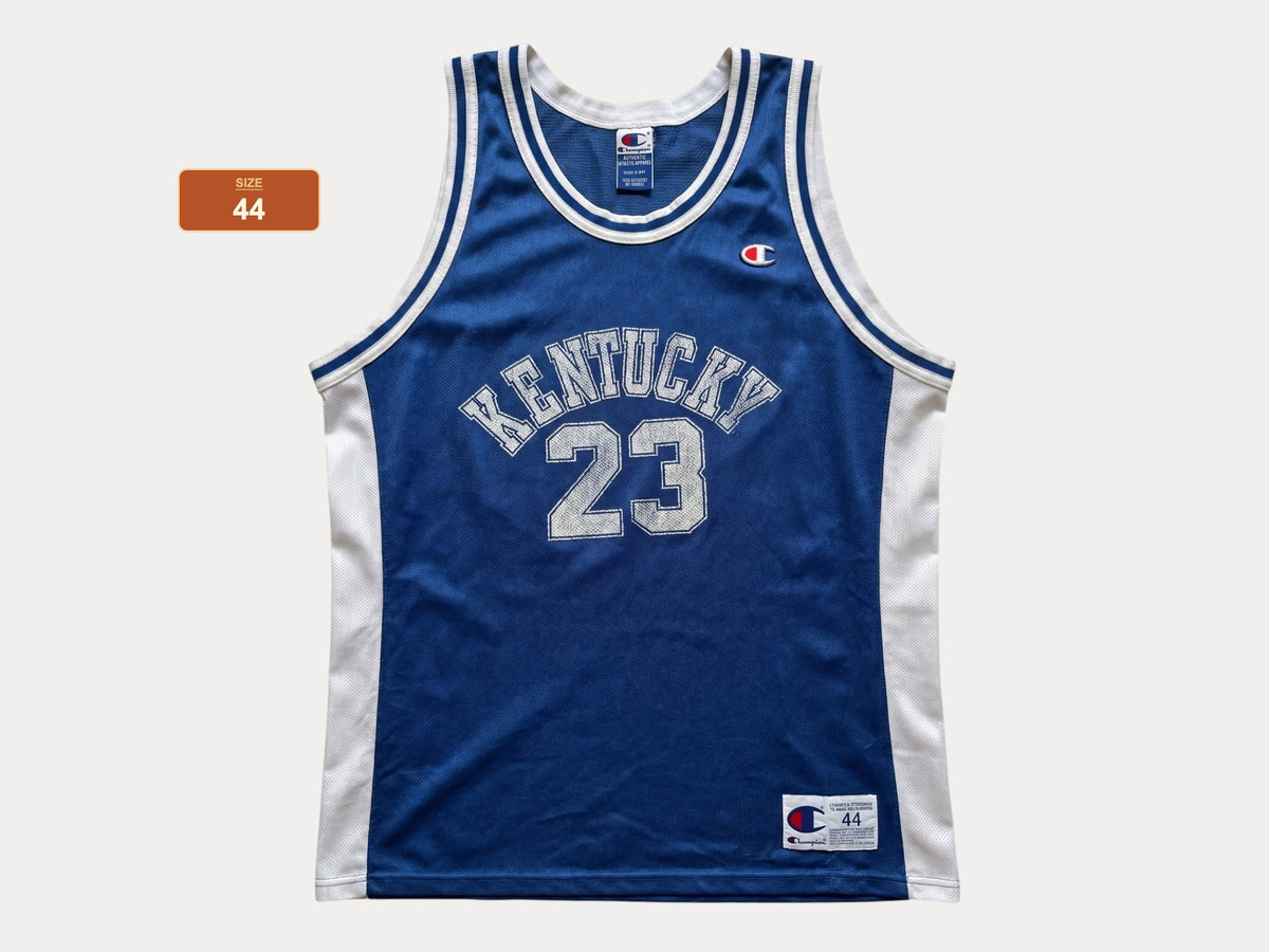 Champion Kentucky Wildcats Derek Anderson #23 Jersey Size 44 Blue White Mesh 90s NCAA USA-AJ357 Studio