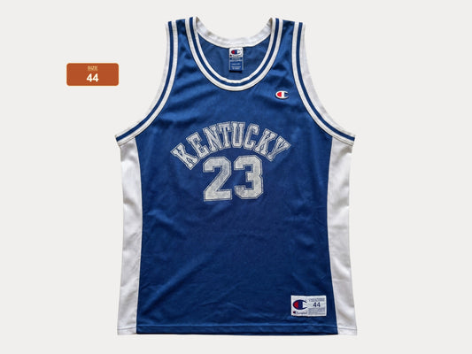Champion Kentucky Wildcats Derek Anderson #23 Jersey Size 44 Blue White Mesh 90s NCAA USA
