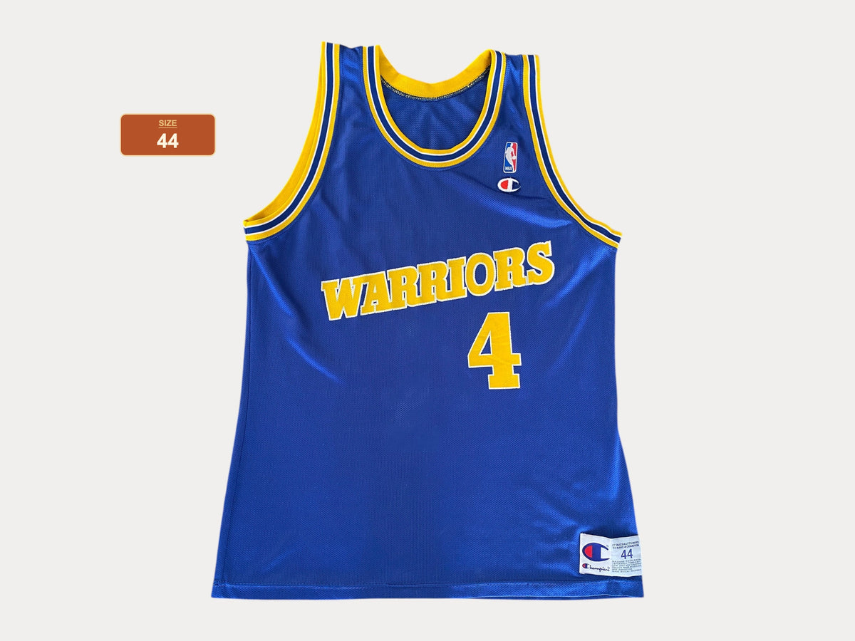 Vintage 90s Champion NBA Jersey - Size 44, Player Webber #17, Warriors