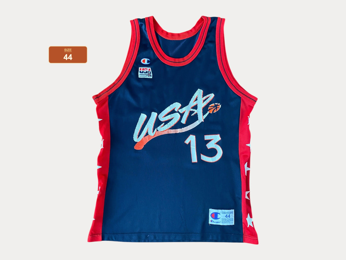 Camiseta vintage del Dream Team de los Juegos Olímpicos de EE. UU., campeón de la NBA de los años 90, talla 44, Shaq O'Neal n.° 13