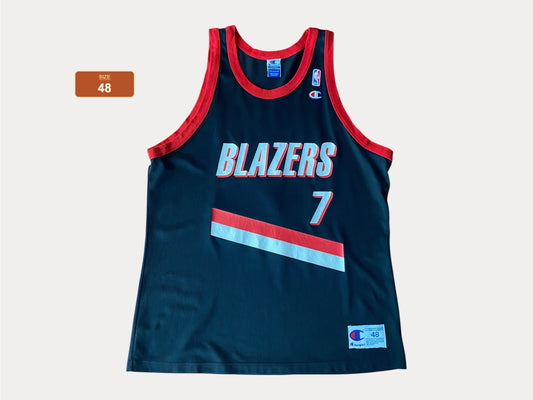 Vintage 90s Portland Trail Blazers Champion Jersey Size 48 - Anderson #7 Made in USA