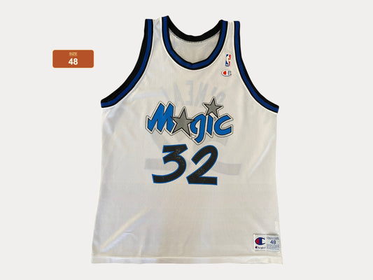Size 48 #32 O'Neal Magic Orlando 90s Champion NBA Jersey - Vintage Basketball Apparel