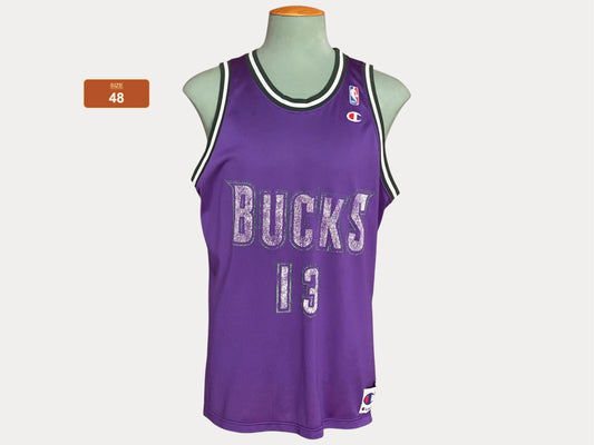 Size 48.#13 Glenn Robinson Bucks Vintage Champion NBA Jersey