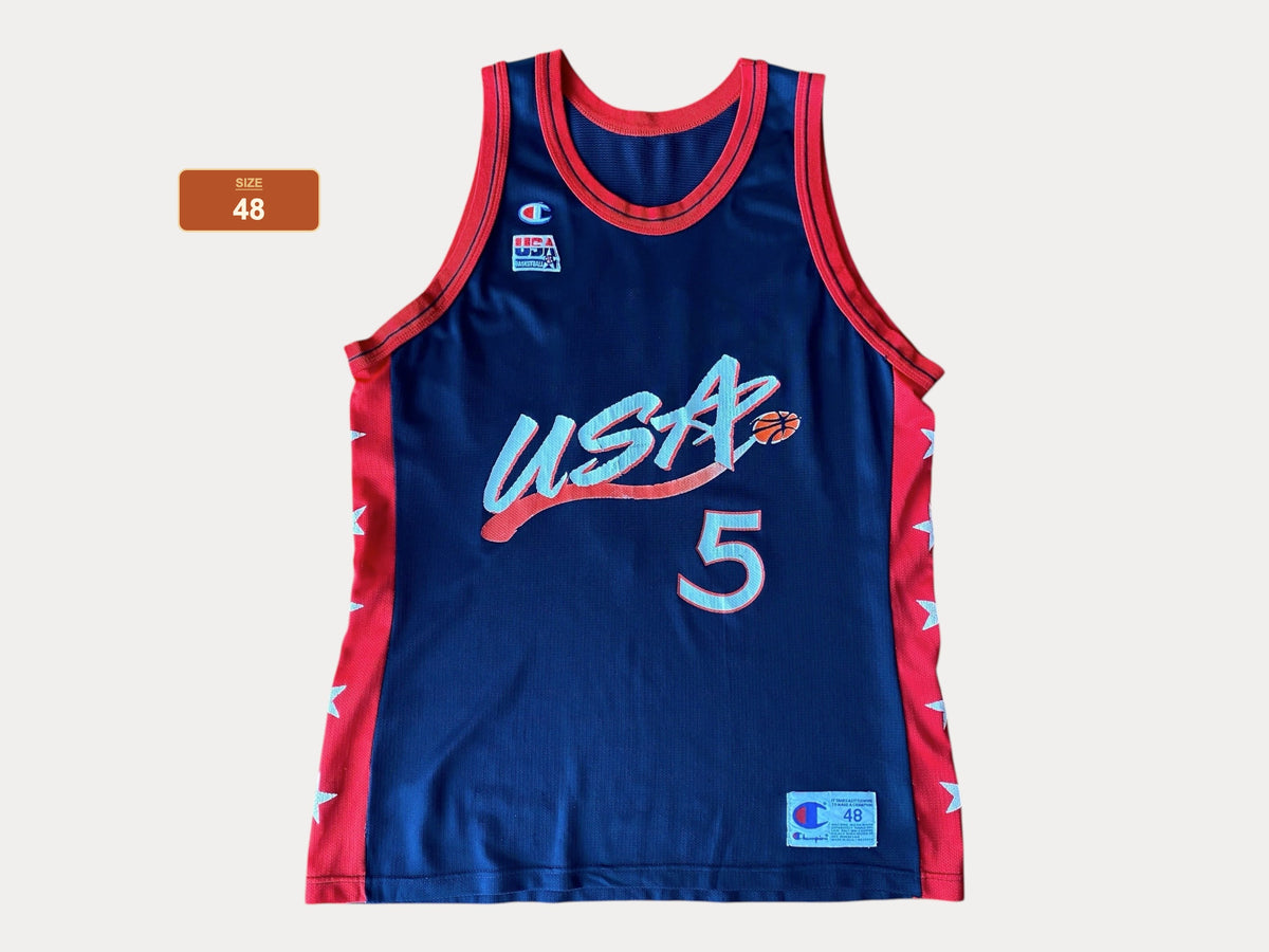 Authentic Champion USA Team #5 Hill NBA Basketball Jersey - Size 48