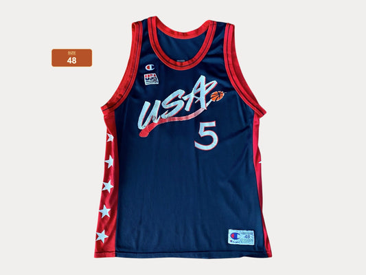 Vintage 90s USA Team Champion NBA Jersey Size 48 - Hill #05