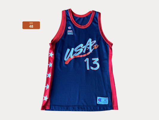 Vintage 90s NBA Champion USA Olympics Dream Team Shaq O'Neal #13 Jersey - Size 48