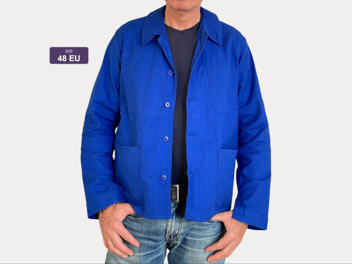 Size 48EU Vintage French Cotton Work Jacket | Classic Retro Style | USA Vintage BCN