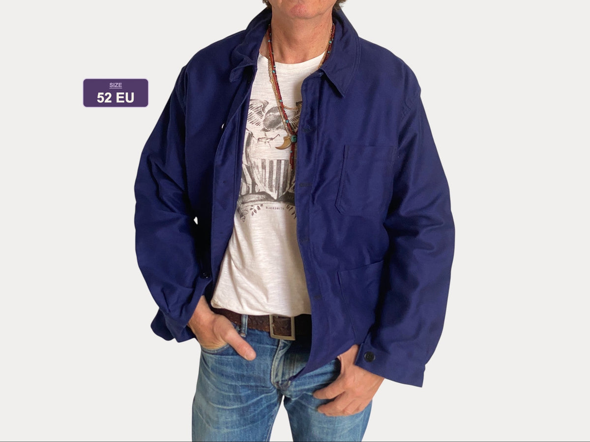 Size 52UE. Vintage French Moleskin jacket.