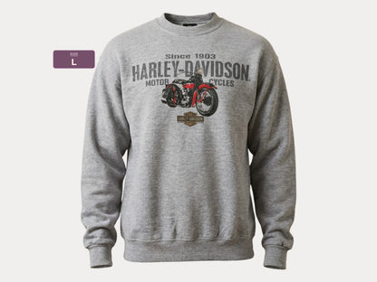Size L Harley Davidson Sweatshirt 2001 Made In USA-AJ357 Studio