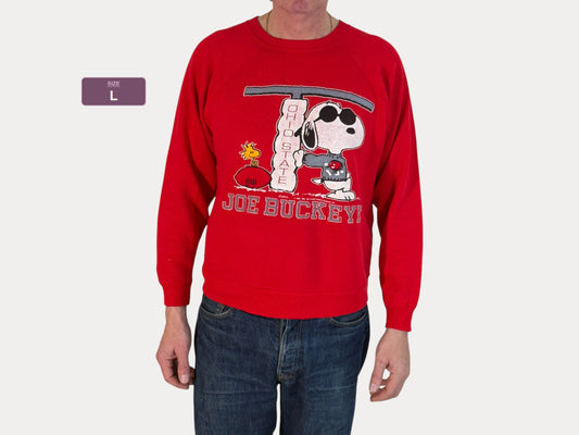 Snoopy Rare 1980 Sweatshirt Joe Buckeye