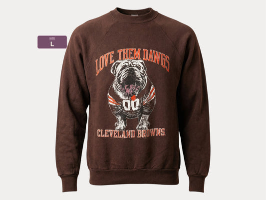 Size L 80s Crew Sweat Artex Cleveland Browns