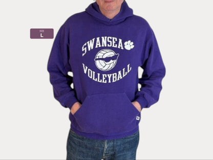 Size L Hooded Swansea Volleyball Made In USA-AJ357 Studio