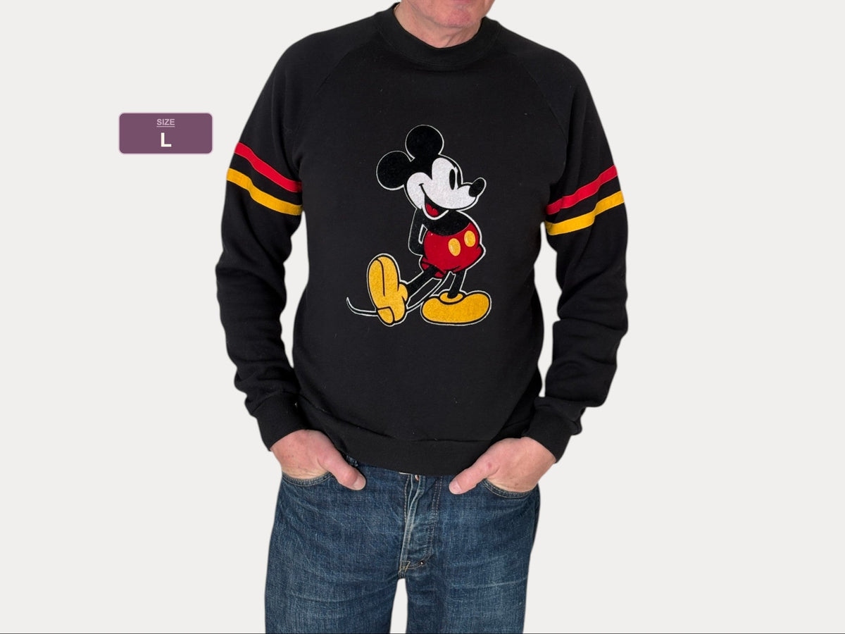 Size L Crew Neck Mickey Mouse Made in USA By Disney-AJ357 Studio