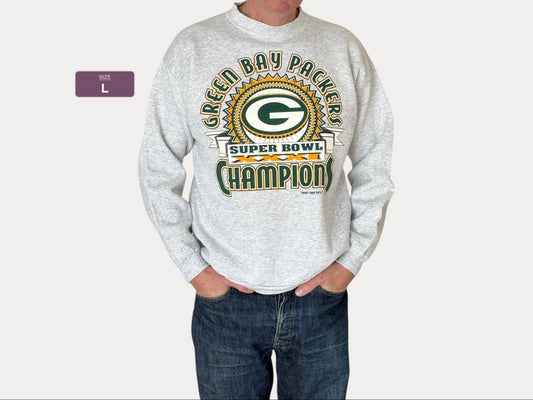 Size L Crew Neck Super Bowl Champions 1996 Green Bay Packers By Logo 7