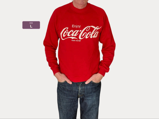 Size L Crew Neck Coca cola Made in USA By Jerzees