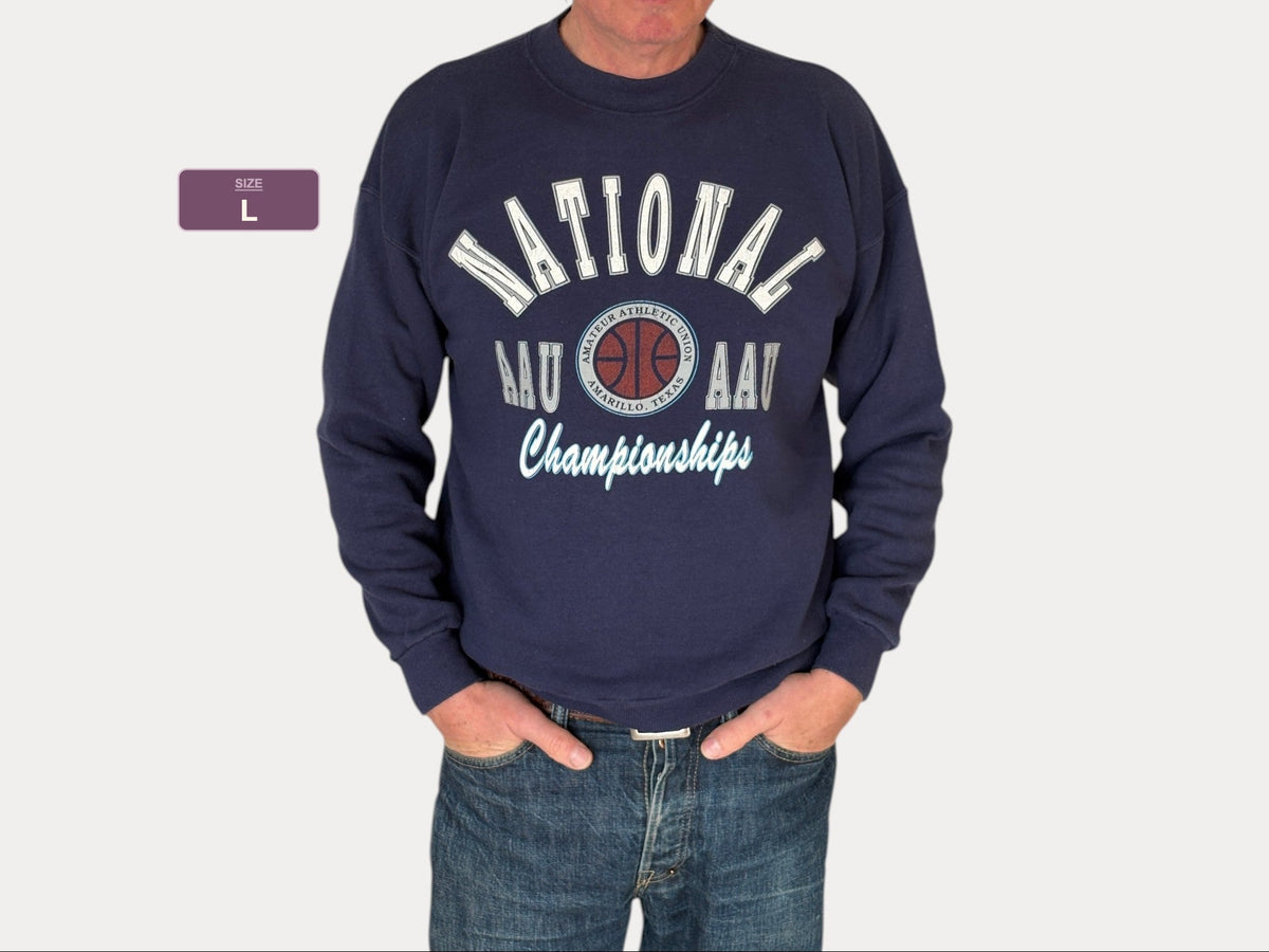 Size L Crew Neck National Championship Made In USA By Hanes-AJ357 Studio
