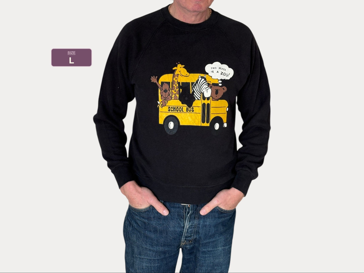 Size L School Bus 80s Made in USA By Lee-AJ357 Studio