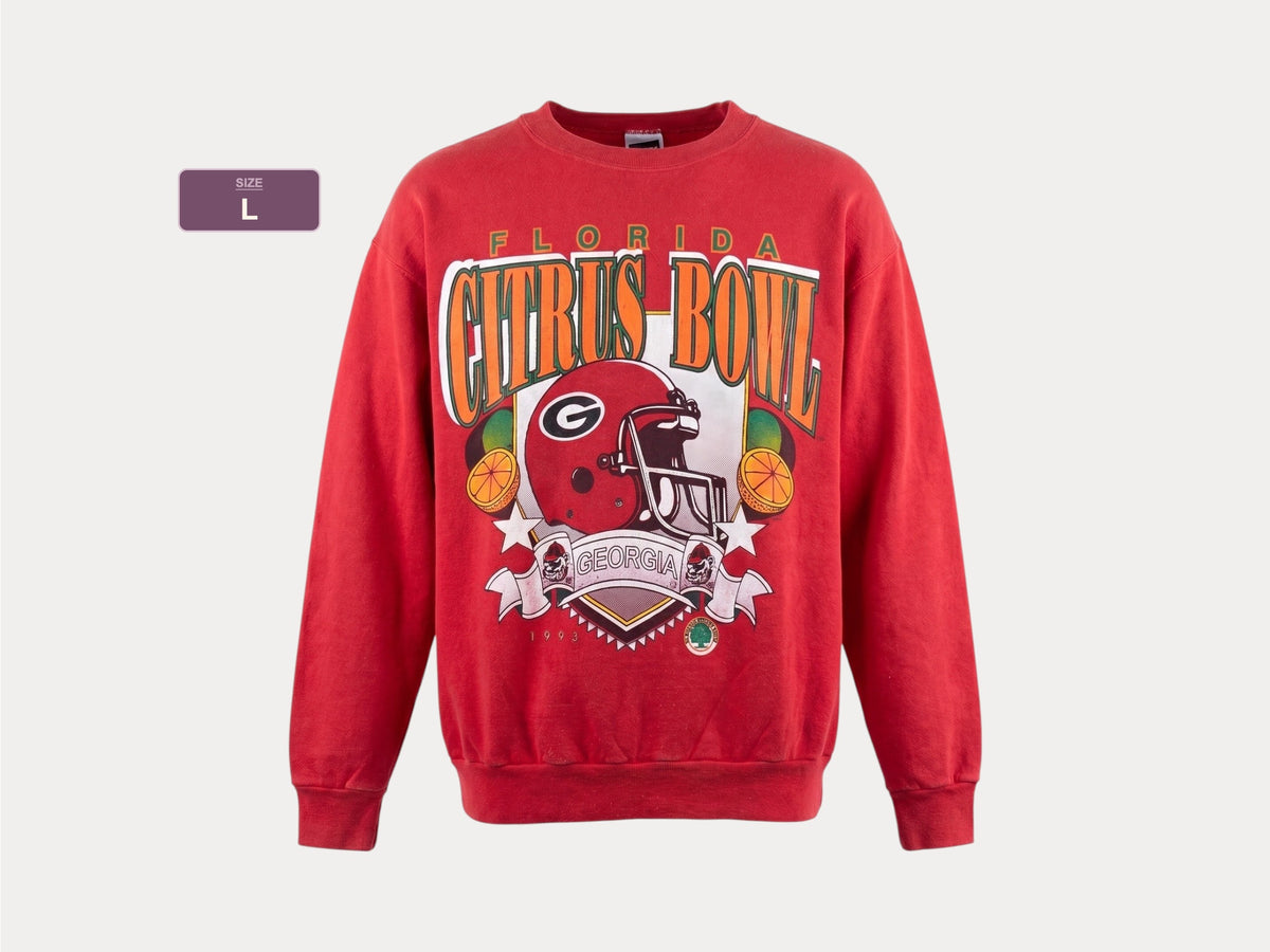 Large. 1993 Florida Citrus Bowl NFL Georgia Vintage Sweatshirt by Tultex  Made In USA