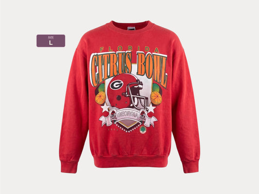 Large. 1993 Florida Citrus Bowl NFL Georgia Vintage Sweatshirt by Tultex  Made In USA