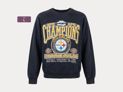 Size L. Made InUSA 1996 Champion Superbowl XXX Pittsburgh Steelers sweatshirt