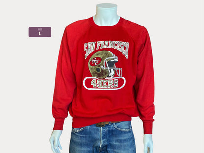 Size L. 50/50  Raglan Sleeve San Fransisco 49ERS 80s vintage sweatshirt