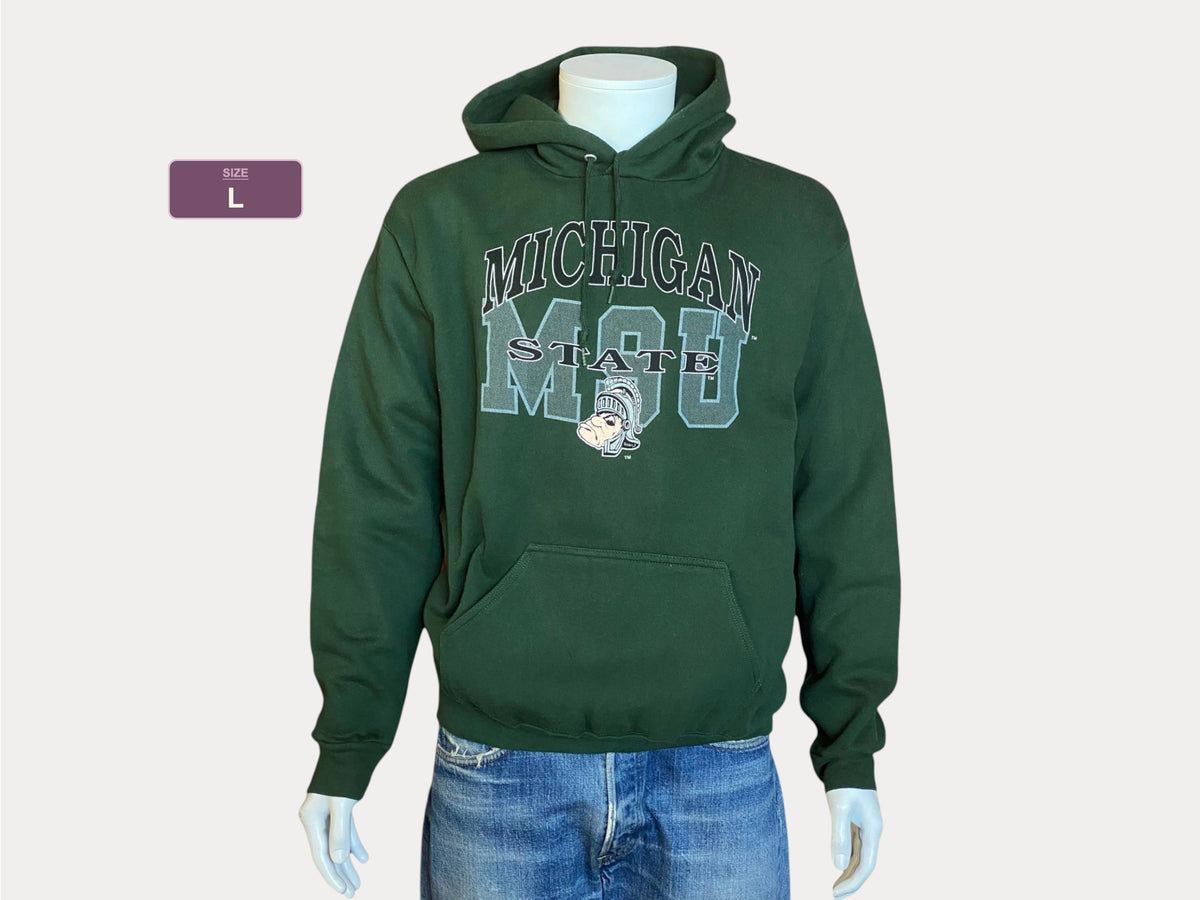 Size L. Michigan state vintage hooded sweatshirt. Made In USA