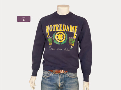 90s Notre Dame Vintage Sweatshirt - Size Large | Made in USA Authenticity