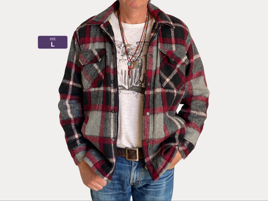 Large. Heavy plaid zipper jacket made by Northern Summit