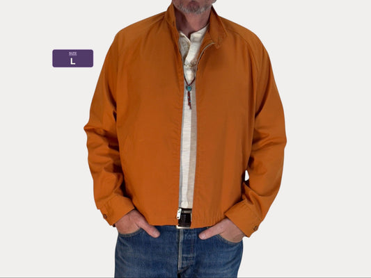 Size Large , 70s Vintage Lightweight Cotton-Blend Zip Jacket