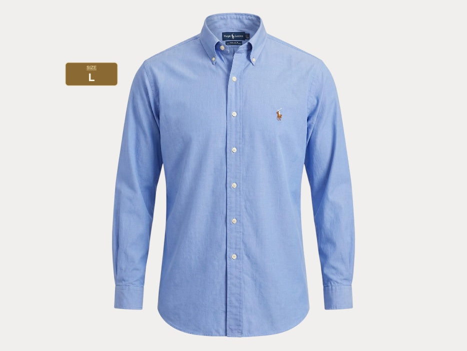 Ralph Lauren Yarmouth Shirt 16.5/34 Blue Pinpoint Oxford Cotton