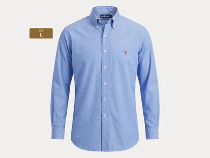 Ralph Lauren Yarmouth Shirt 16.5/34 Blue Pinpoint Oxford Cotton