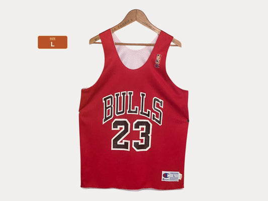 Size Large Vintage 90s Bulls NBA Jersey - Player Jordan #23 | Champion Authenticity