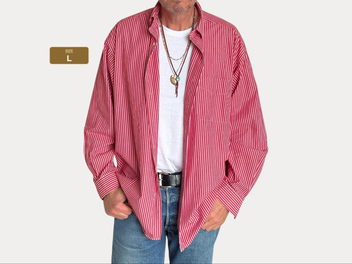 Ralph Lauren BIG SHIRT Striped Button-Down Shirt