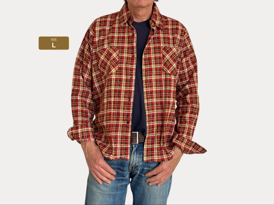 Camisa de franela vintage grande de los 90 | Estilo retro clásico | USA Vintage BCN