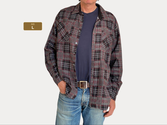 Camisa de franela vintage grande de los 90 | Estilo retro clásico | USA Vintage BCN