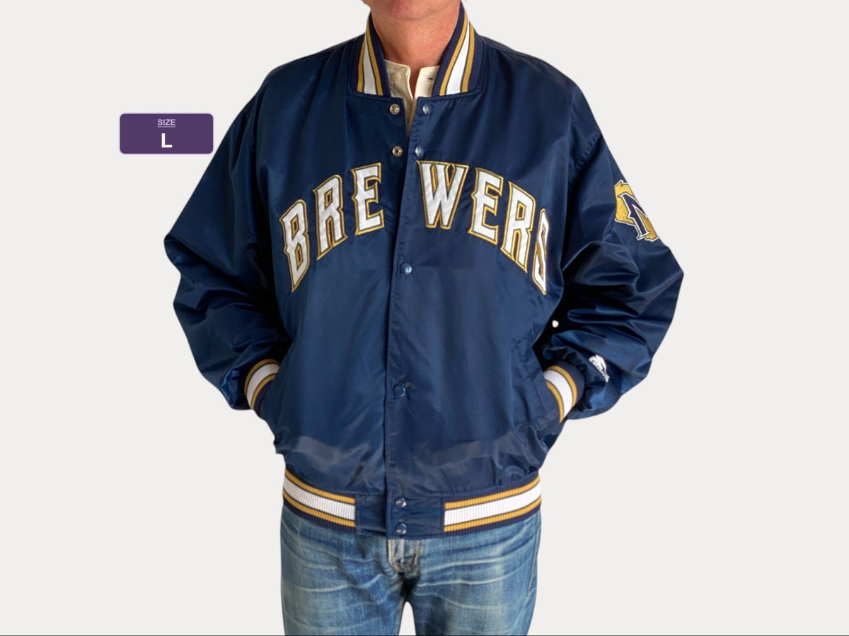 Size Large . 80s Vintage  starter Brewers jacket