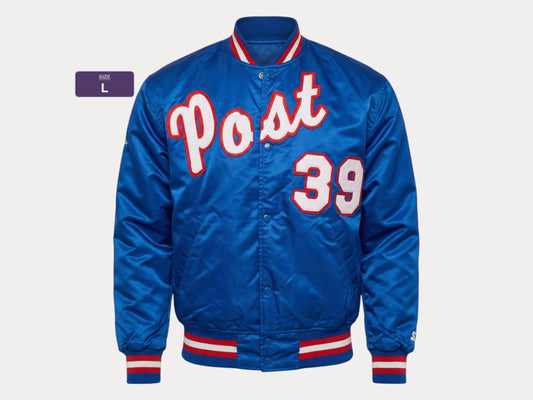 Vintage 1984 Starter Jacket Post 39 American Legion Baseball State Champion 80s Satin Varsity