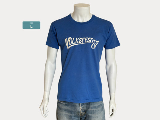 Volkswagen Single Stitch 1987 Car Show Tee – Authentic USA Vintage – Large- t shirt