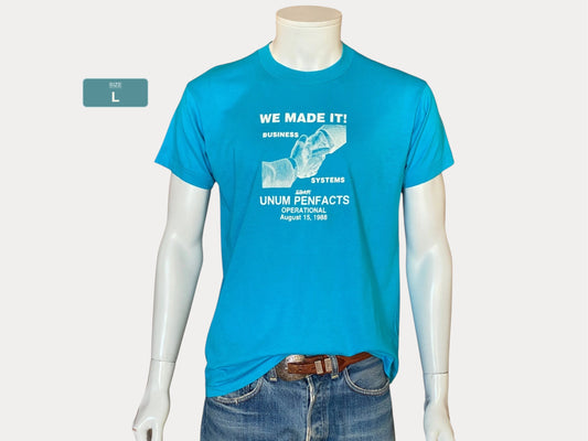 Large 1988 Vintage 50/50 Cotton T-Shirt Made in USA by Screen Stars | Retro American Apparel