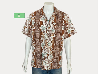 Grande chemise hawaïenne vintage en coton fin des années 80, fabriquée à Hawaï | Retro Island Fashion