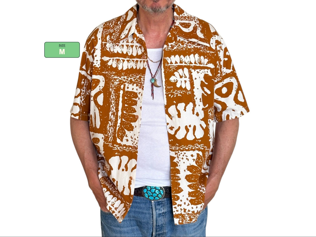 Chemise hawaïenne vintage en coton des années 90, taille moyenne, par Jantzen – Vêtements de plage rétro de collection