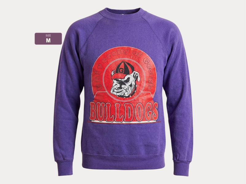 Size M 80s Crew sweatshirt Georgia Bulldogs-AJ357 Studio