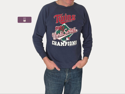 Size M Crew Sweat Twins Champions Made In USA By Champion 1987-AJ357 Studio
