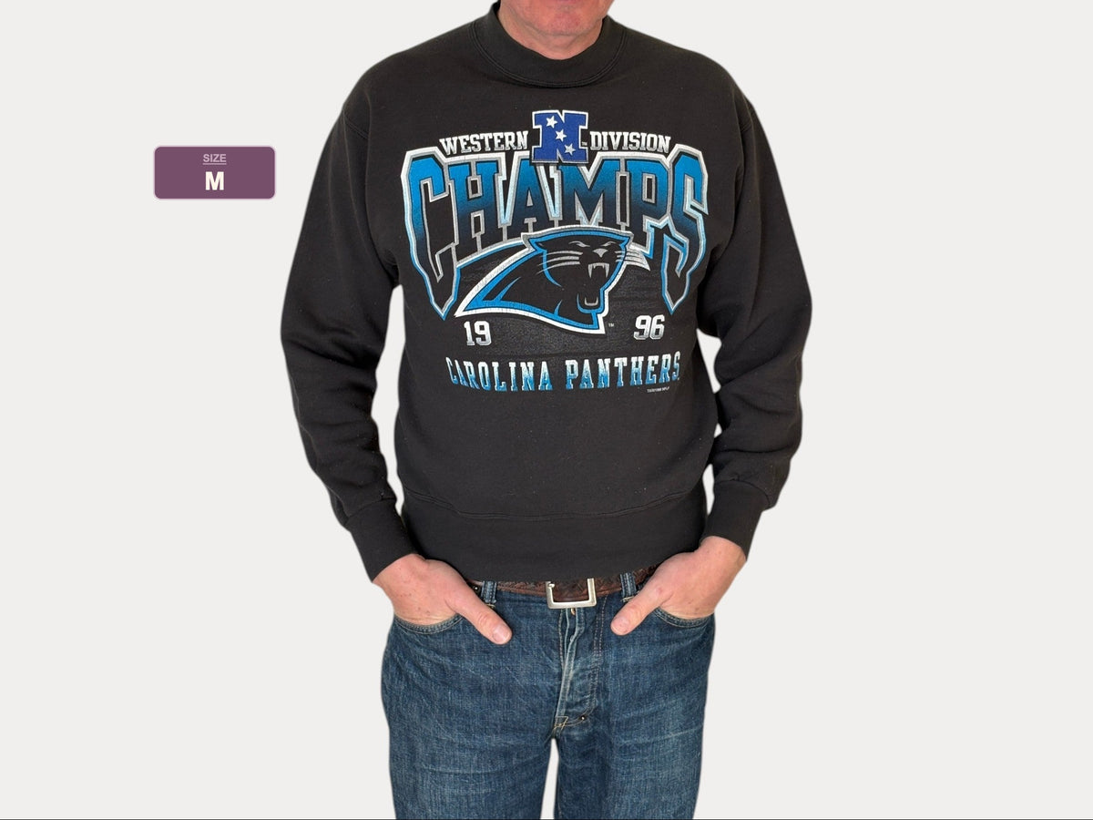 Size M Crew Neck Carolina Panthers Champions 1998 Made By Fruit of the Loom-AJ357 Studio