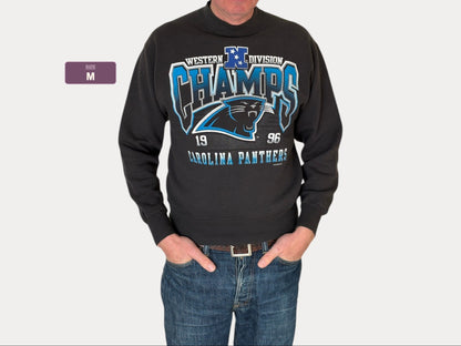 Size M Crew Neck Carolina Panthers Champions 1998 Made By Fruit of the Loom-AJ357 Studio