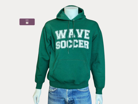Wave soccer vintage 90s hooded sweatshirt made by Hanes size: M